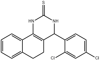 4-(2,4-dichlorophenyl)-3,4,5,6-tetrahydrobenzo[h]quinazoline-2(1H)-thione Struktur