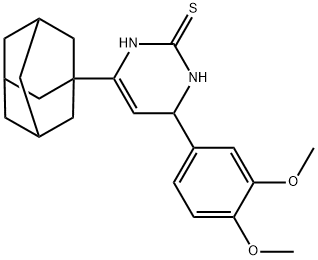 6-(1-adamantyl)-4-(3,4-dimethoxyphenyl)-3,4-dihydro-2(1H)-pyrimidinethione Struktur