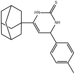 6-(1-adamantyl)-4-(4-methylphenyl)-3,4-dihydro-2(1H)-pyrimidinethione Struktur