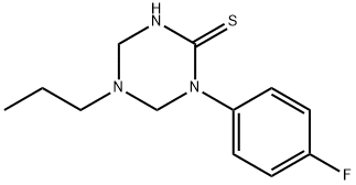 1-(4-fluorophenyl)-5-propyl-1,3,5-triazinane-2-thione Struktur