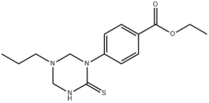 ethyl 4-(5-propyl-2-thioxo-1,3,5-triazinan-1-yl)benzoate Struktur