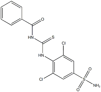 4-{[(benzoylamino)carbothioyl]amino}-3,5-dichlorobenzenesulfonamide Struktur