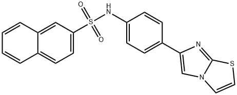 N-(4-imidazo[2,1-b][1,3]thiazol-6-ylphenyl)-2-naphthalenesulfonamide Struktur