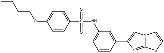 4-butoxy-N-(3-imidazo[2,1-b][1,3]thiazol-6-ylphenyl)benzenesulfonamide Struktur