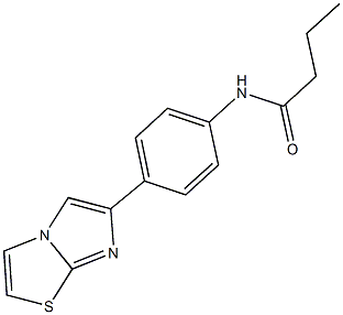 N-(4-imidazo[2,1-b][1,3]thiazol-6-ylphenyl)butanamide Struktur