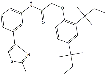 2-(2,4-ditert-pentylphenoxy)-N-[3-(2-methyl-1,3-thiazol-4-yl)phenyl]acetamide Struktur