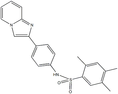 N-(4-imidazo[1,2-a]pyridin-2-ylphenyl)-2,4,5-trimethylbenzenesulfonamide Struktur