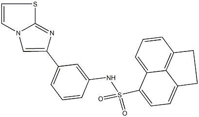 N-(3-imidazo[2,1-b][1,3]thiazol-6-ylphenyl)-1,2-dihydro-5-acenaphthylenesulfonamide Struktur