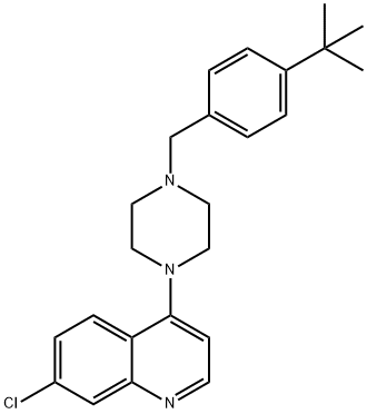 4-[4-(4-tert-butylbenzyl)-1-piperazinyl]-7-chloroquinoline Struktur