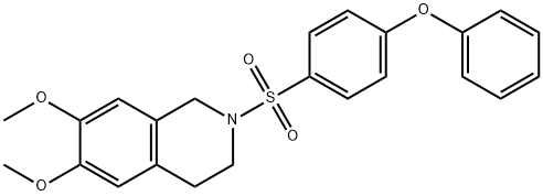 6,7-dimethoxy-2-[(4-phenoxyphenyl)sulfonyl]-1,2,3,4-tetrahydroisoquinoline Struktur