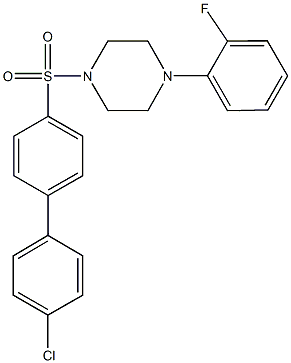 1-[(4'-chloro[1,1'-biphenyl]-4-yl)sulfonyl]-4-(2-fluorophenyl)piperazine Struktur