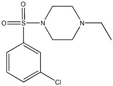 1-[(3-chlorophenyl)sulfonyl]-4-ethylpiperazine Struktur