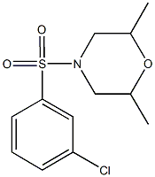 4-[(3-chlorophenyl)sulfonyl]-2,6-dimethylmorpholine Struktur