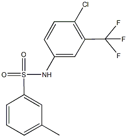 N-[4-chloro-3-(trifluoromethyl)phenyl]-3-methylbenzenesulfonamide Struktur