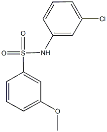 N-(3-chlorophenyl)-3-methoxybenzenesulfonamide Struktur