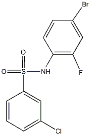 N-(4-bromo-2-fluorophenyl)-3-chlorobenzenesulfonamide Struktur