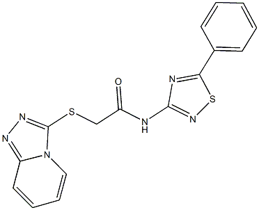 N-(5-phenyl-1,2,4-thiadiazol-3-yl)-2-([1,2,4]triazolo[4,3-a]pyridin-3-ylsulfanyl)acetamide Struktur