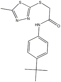 N-(4-tert-butylphenyl)-2-[(5-methyl-1,3,4-thiadiazol-2-yl)sulfanyl]acetamide Struktur