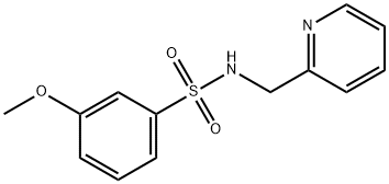 3-methoxy-N-(2-pyridinylmethyl)benzenesulfonamide Struktur