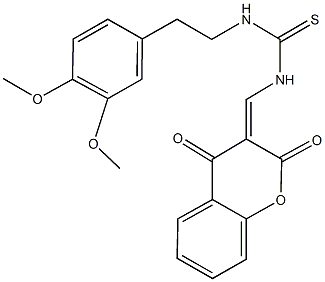 N-[2-(3,4-dimethoxyphenyl)ethyl]-N'-[(2,4-dioxo-2H-chromen-3(4H)-ylidene)methyl]thiourea Struktur