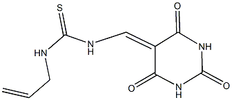 N-allyl-N'-[(2,4,6-trioxotetrahydro-5(2H)-pyrimidinylidene)methyl]thiourea Struktur