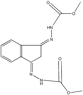 methyl 2-{3-[(methoxycarbonyl)hydrazono]-2,3-dihydro-1H-inden-1-ylidene}hydrazinecarboxylate Struktur