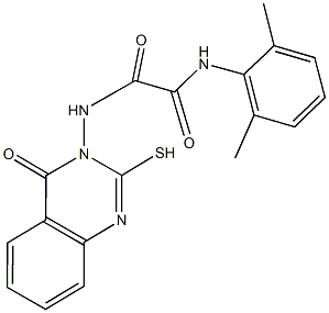 N~1~-(2,6-dimethylphenyl)-N~2~-(4-oxo-2-sulfanyl-3(4H)-quinazolinyl)ethanediamide Struktur