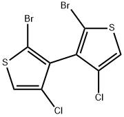 3,3'-bis[2-bromo-4-chlorothiophene] Struktur