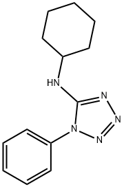 N-cyclohexyl-1-phenyl-1H-tetraazol-5-amine Struktur