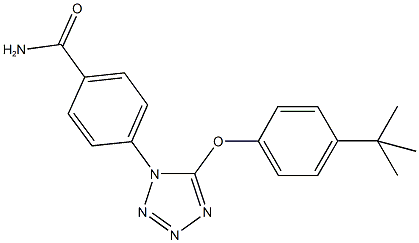 4-[5-(4-tert-butylphenoxy)-1H-tetraazol-1-yl]benzamide Struktur