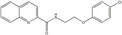 N-[2-(4-chlorophenoxy)ethyl]-2-quinolinecarboxamide Struktur