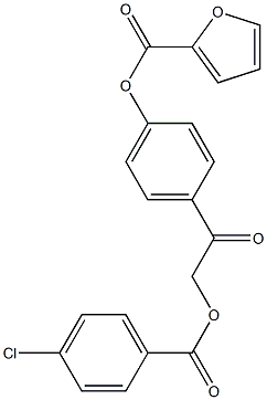 4-{2-[(4-chlorobenzoyl)oxy]acetyl}phenyl 2-furoate Struktur