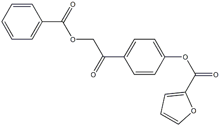 4-[2-(benzoyloxy)acetyl]phenyl 2-furoate Struktur