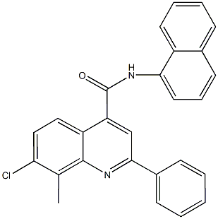 7-chloro-8-methyl-N-(1-naphthyl)-2-phenyl-4-quinolinecarboxamide Struktur