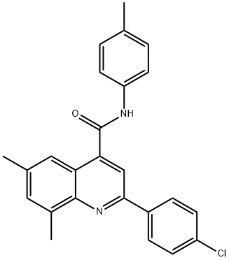 2-(4-chlorophenyl)-6,8-dimethyl-N-(4-methylphenyl)-4-quinolinecarboxamide Struktur