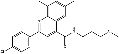 2-(4-chlorophenyl)-N-(3-methoxypropyl)-6,8-dimethyl-4-quinolinecarboxamide Struktur