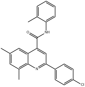 2-(4-chlorophenyl)-6,8-dimethyl-N-(2-methylphenyl)-4-quinolinecarboxamide Struktur