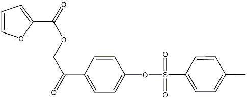 2-(4-{[(4-methylphenyl)sulfonyl]oxy}phenyl)-2-oxoethyl 2-furoate Struktur