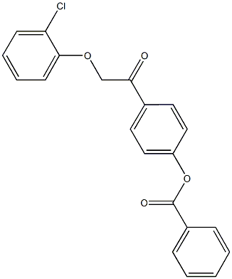 4-[2-(2-chlorophenoxy)acetyl]phenyl benzoate Struktur