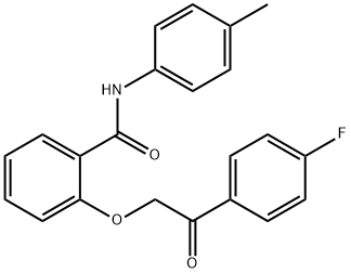 2-[2-(4-fluorophenyl)-2-oxoethoxy]-N-(4-methylphenyl)benzamide Struktur