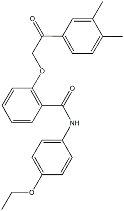 2-[2-(3,4-dimethylphenyl)-2-oxoethoxy]-N-(4-ethoxyphenyl)benzamide Struktur