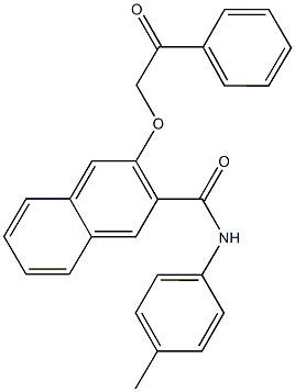 N-(4-methylphenyl)-3-(2-oxo-2-phenylethoxy)-2-naphthamide Struktur