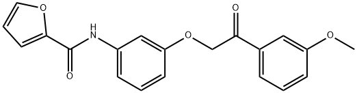 N-{3-[2-(3-methoxyphenyl)-2-oxoethoxy]phenyl}-2-furamide Struktur