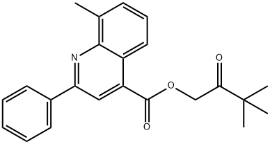 3,3-dimethyl-2-oxobutyl 8-methyl-2-phenyl-4-quinolinecarboxylate Struktur