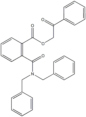 2-oxo-2-phenylethyl 2-[(dibenzylamino)carbonyl]benzoate Struktur