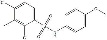 2,4-dichloro-N-(4-methoxyphenyl)-3-methylbenzenesulfonamide Struktur