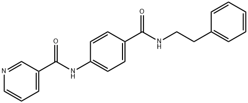 N-(4-{[(2-phenylethyl)amino]carbonyl}phenyl)nicotinamide Struktur