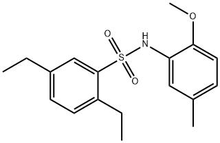 2,5-diethyl-N-(2-methoxy-5-methylphenyl)benzenesulfonamide Struktur