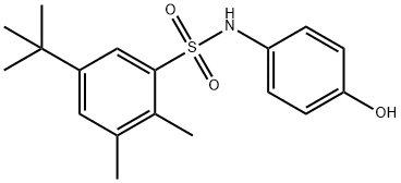 5-tert-butyl-N-(4-hydroxyphenyl)-2,3-dimethylbenzenesulfonamide Struktur