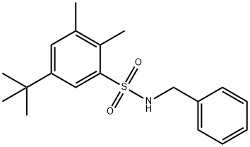 N-benzyl-5-tert-butyl-2,3-dimethylbenzenesulfonamide Struktur